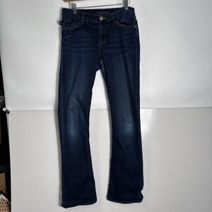 Rock & Republic Pants Womens 8 Blue Denim Jeans Flared Kasandra Cotton Blend Low